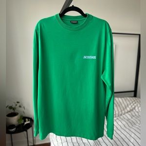 Jacquemus- Green ‘Le T-Shirt Gelo’ long sleeve t-shirt, Size M